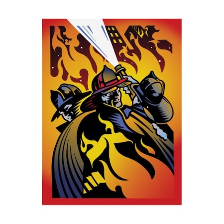 David Chestnutt 'Firemen' Canvas Art,24x32